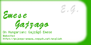 emese gajzago business card